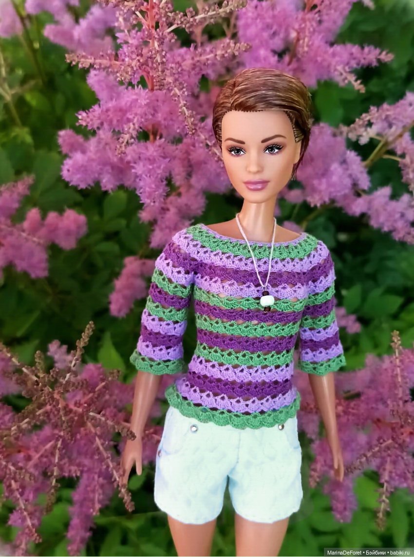 Вязаная одежда для кукол - часть третья - в одну нитку (фото 5)