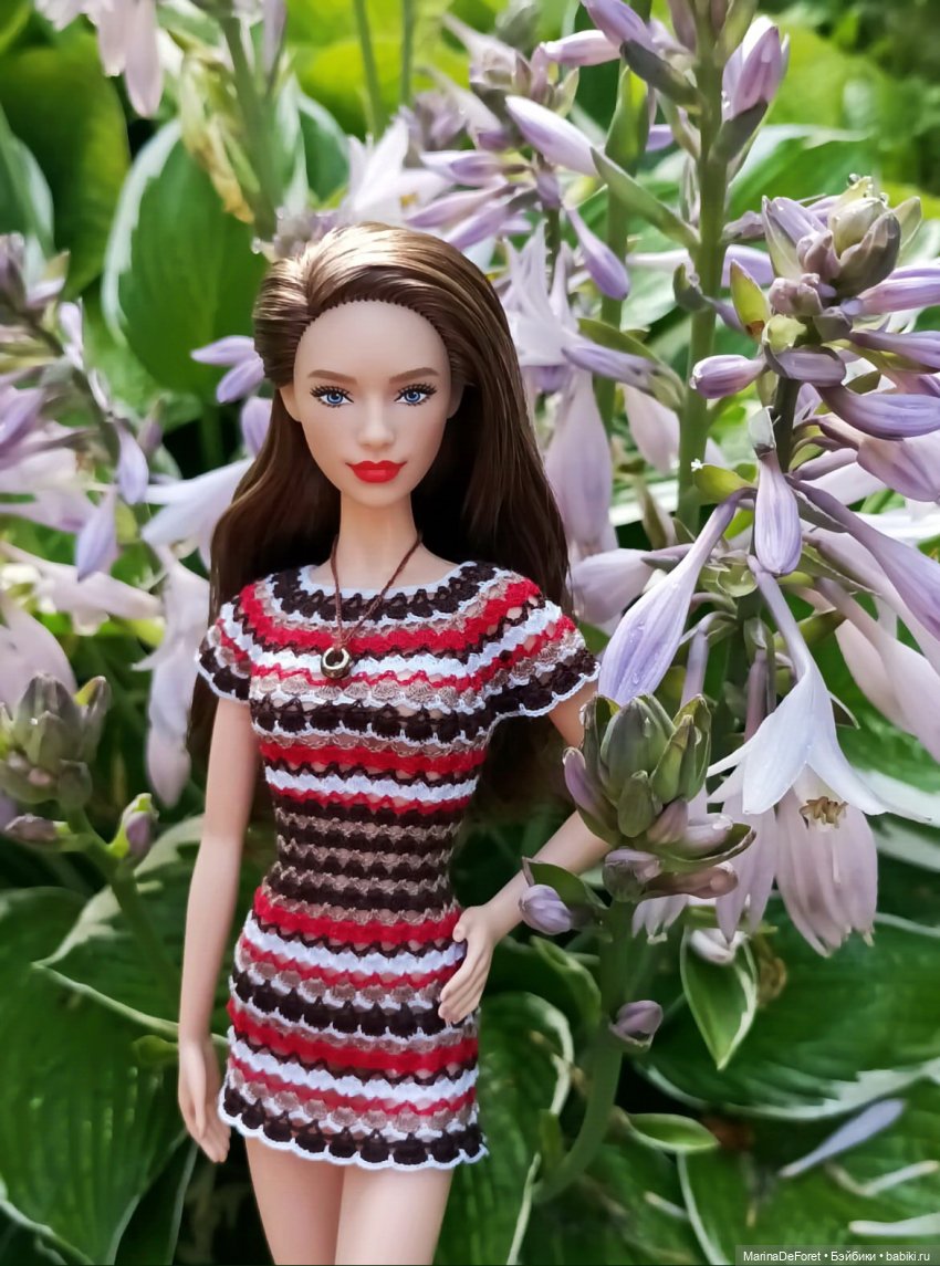 Вязаная одежда для кукол - часть третья - в одну нитку