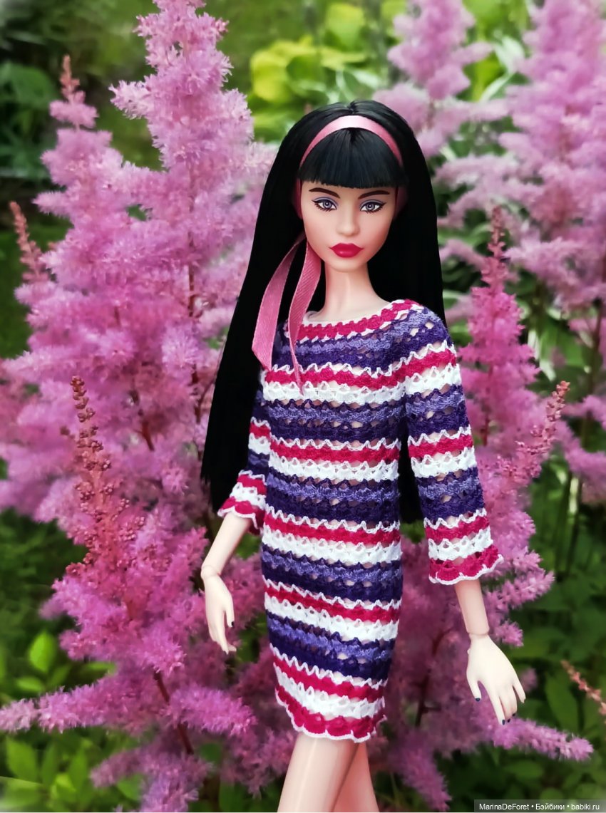 Вязаная одежда для кукол - часть третья - в одну нитку