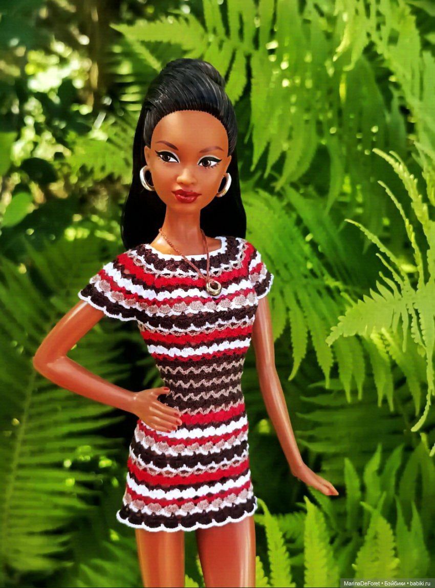 Вязаная одежда для кукол - часть третья - в одну нитку