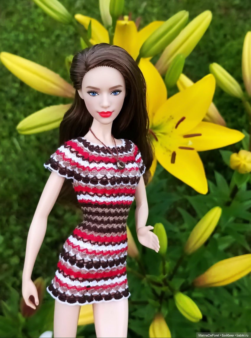 Вязаная одежда для кукол - часть третья - в одну нитку