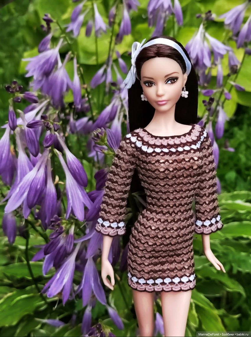 Вязаная одежда для кукол - часть четвёртая - в одну нитку