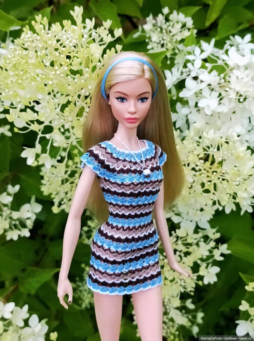 Вязаная одежда для кукол - часть четвёртая - в одну нитку