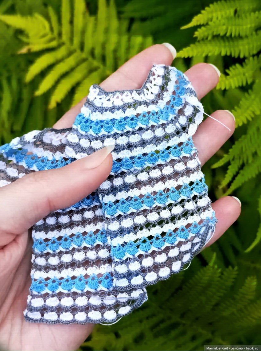 Вязаная одежда для кукол - часть четвёртая - в одну нитку (фото 10)