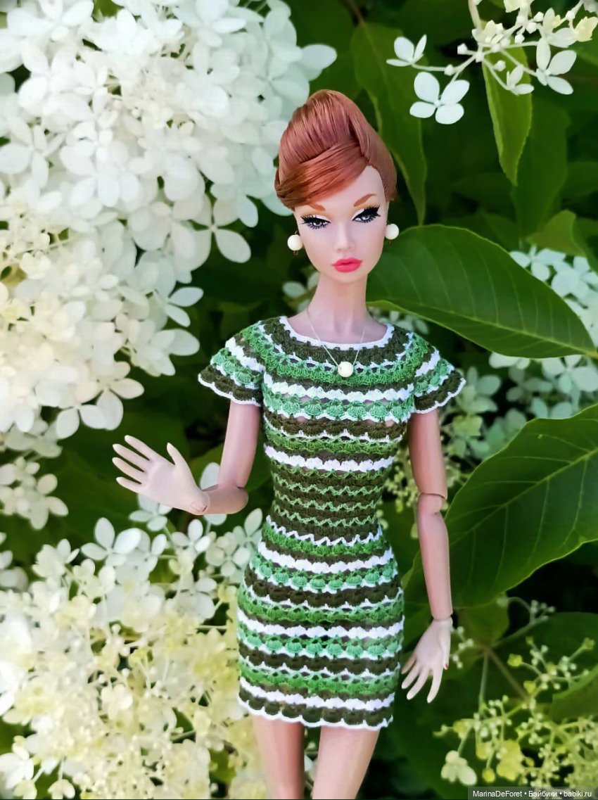 Вязаная одежда для кукол - часть четвёртая - в одну нитку