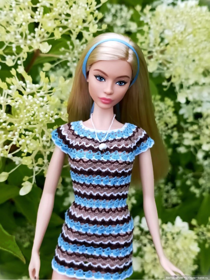 Вязаная одежда для кукол - часть четвёртая - в одну нитку