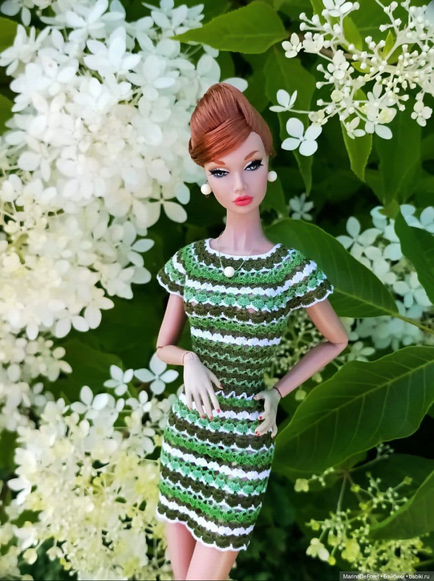 Вязаная одежда для кукол - часть четвёртая - в одну нитку