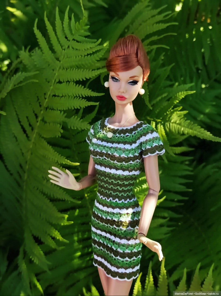 Вязаная одежда для кукол - часть четвёртая - в одну нитку