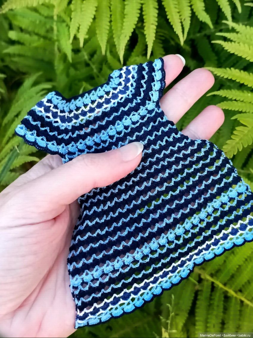 Вязаная одежда для кукол - часть четвёртая - в одну нитку (фото 5)