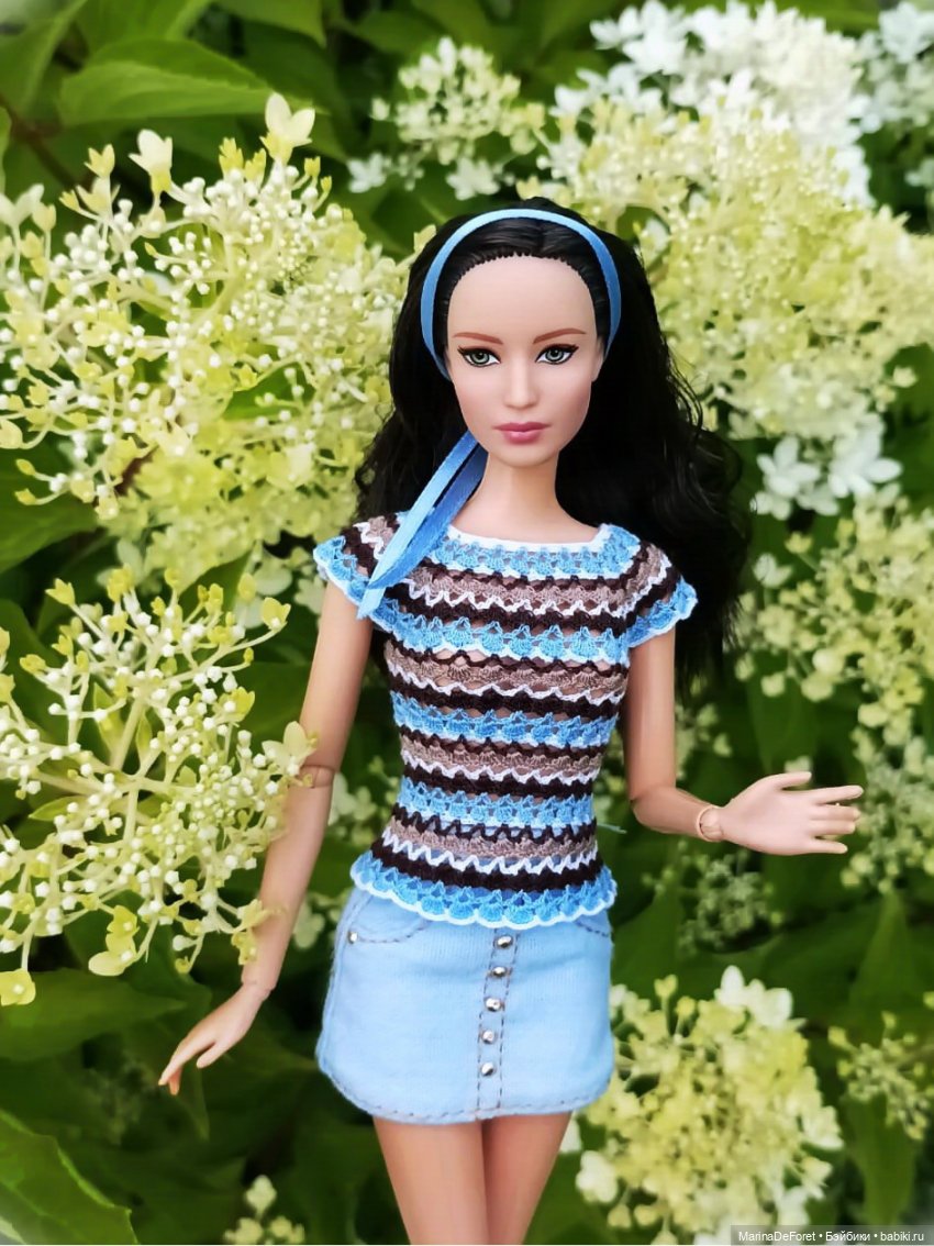 Вязаная одежда для кукол - часть четвёртая - в одну нитку