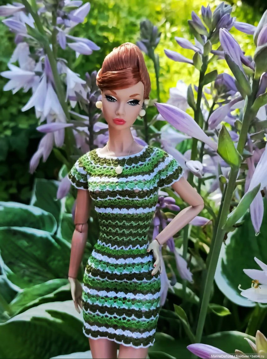 Вязаная одежда для кукол - часть четвёртая - в одну нитку