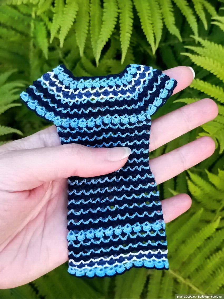 Вязаная одежда для кукол - часть четвёртая - в одну нитку (фото 2)