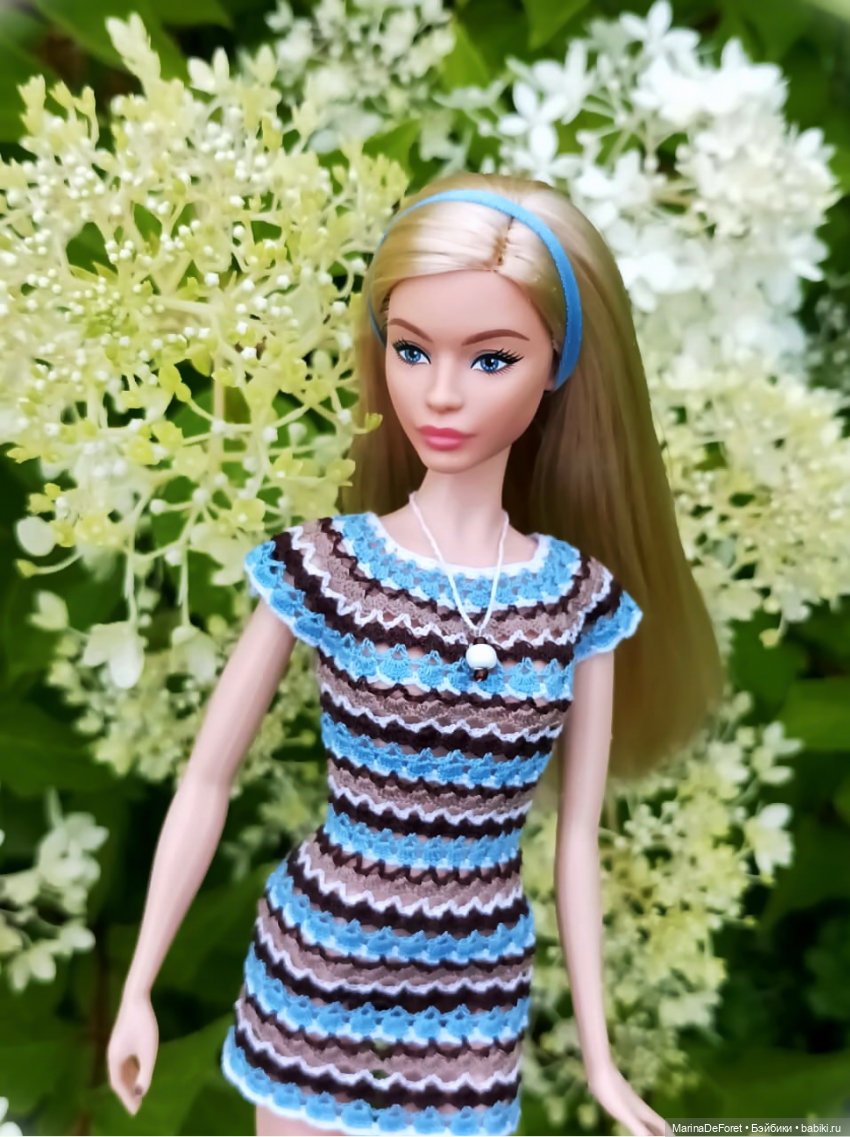 Вязаная одежда для кукол - часть четвёртая - в одну нитку