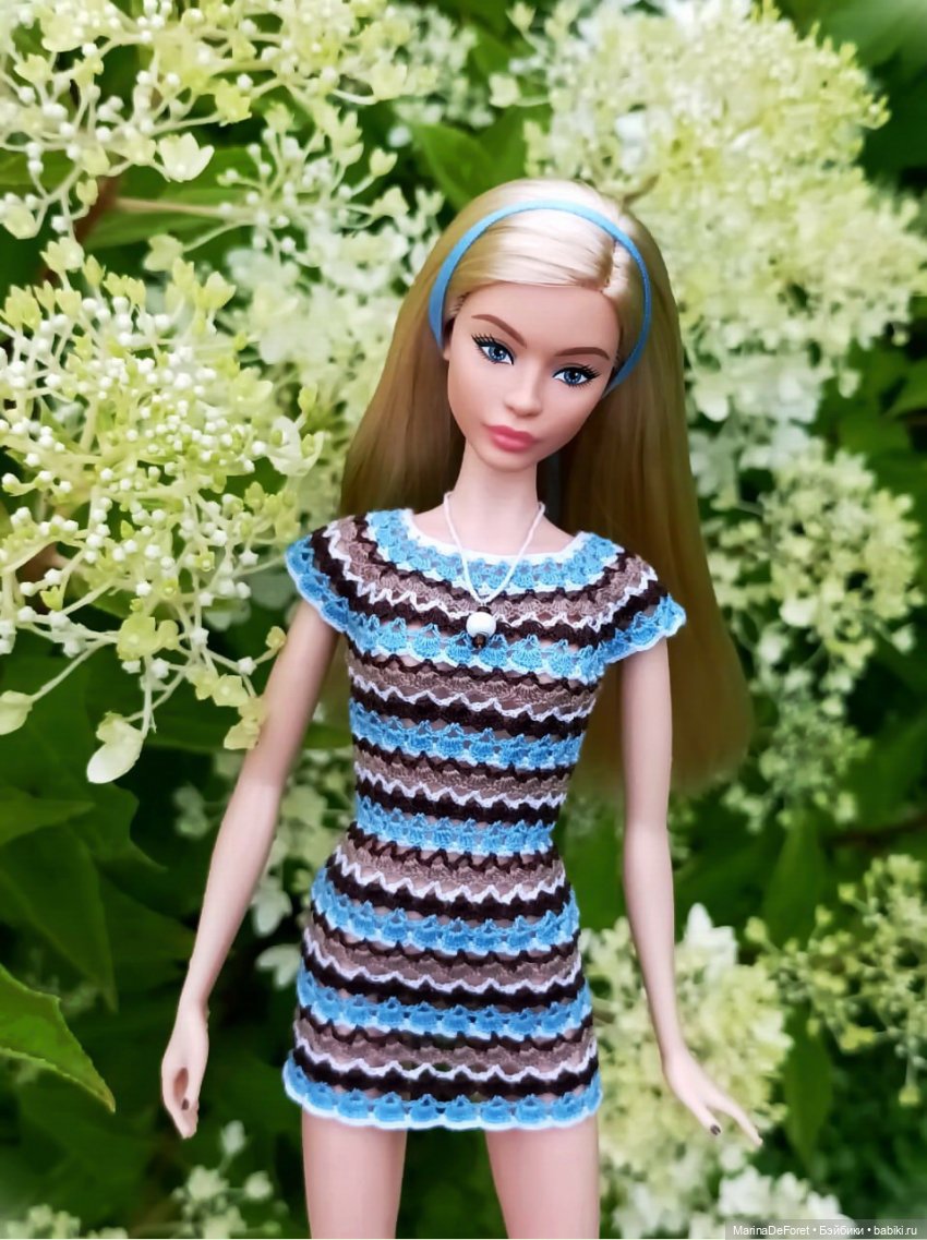 Вязаная одежда для кукол - часть четвёртая - в одну нитку