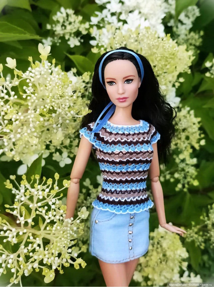 Вязаная одежда для кукол - часть четвёртая - в одну нитку