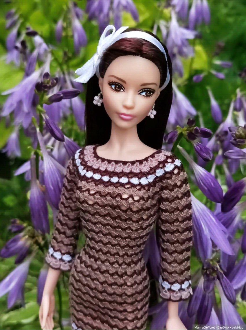 Вязаная одежда для кукол - часть четвёртая - в одну нитку