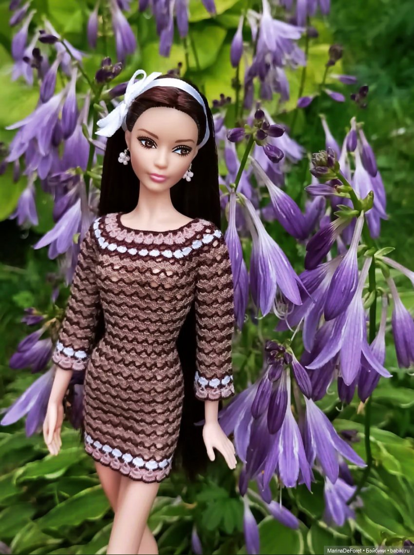 Вязаная одежда для кукол - часть четвёртая - в одну нитку