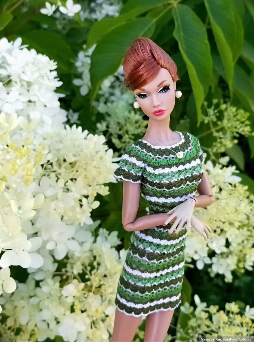 Вязаная одежда для кукол - часть четвёртая - в одну нитку