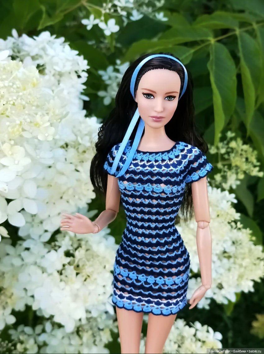 Вязаная одежда для кукол - часть четвёртая - в одну нитку (фото 8)