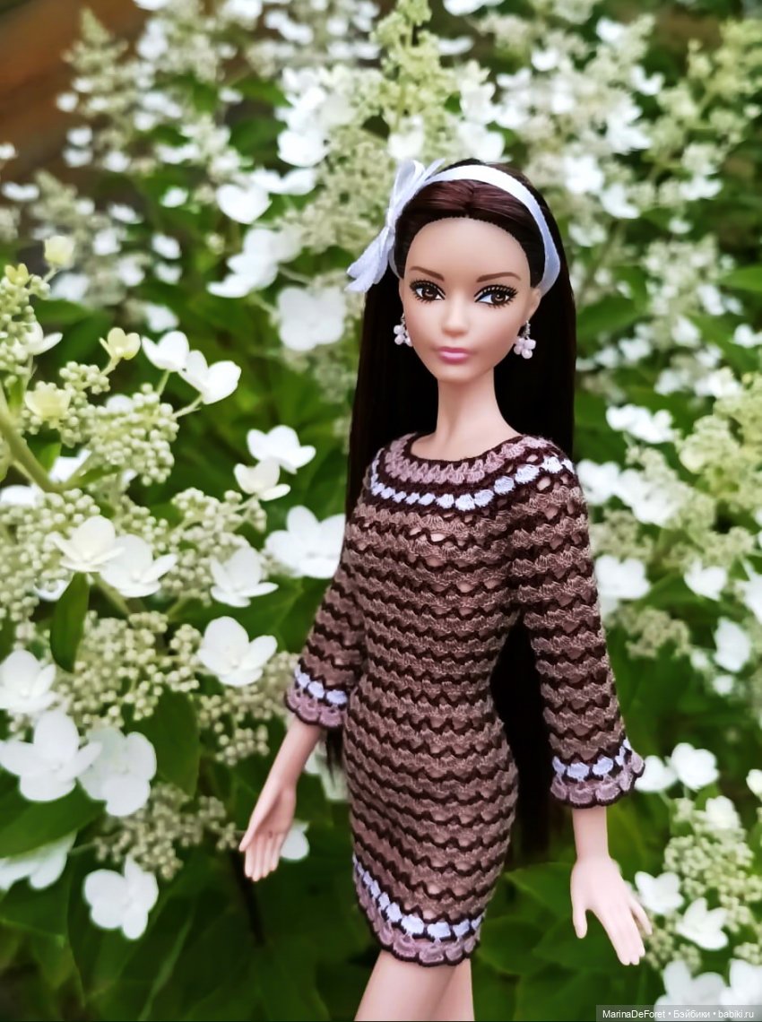 Вязаная одежда для кукол - часть четвёртая - в одну нитку