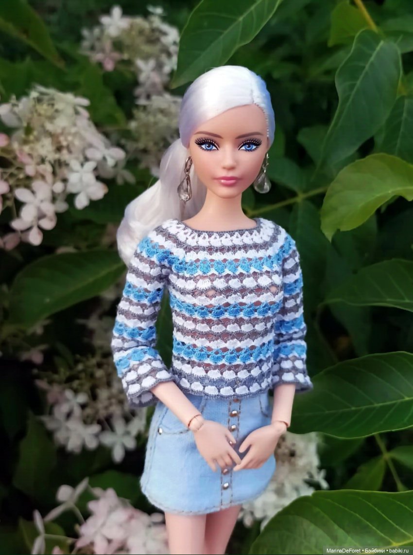 Вязаная одежда для кукол - часть четвёртая - в одну нитку