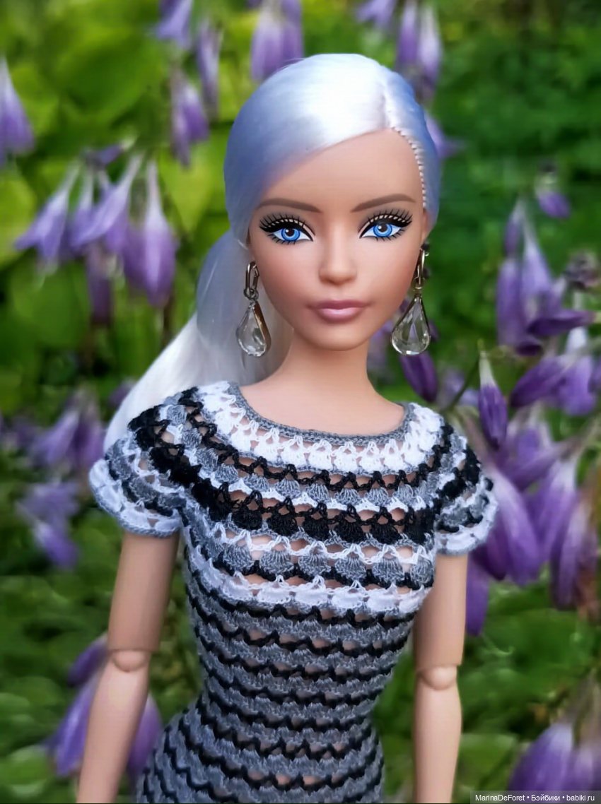 Вязаная одежда для кукол - часть четвёртая - в одну нитку