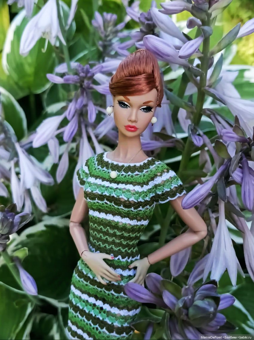 Вязаная одежда для кукол - часть четвёртая - в одну нитку