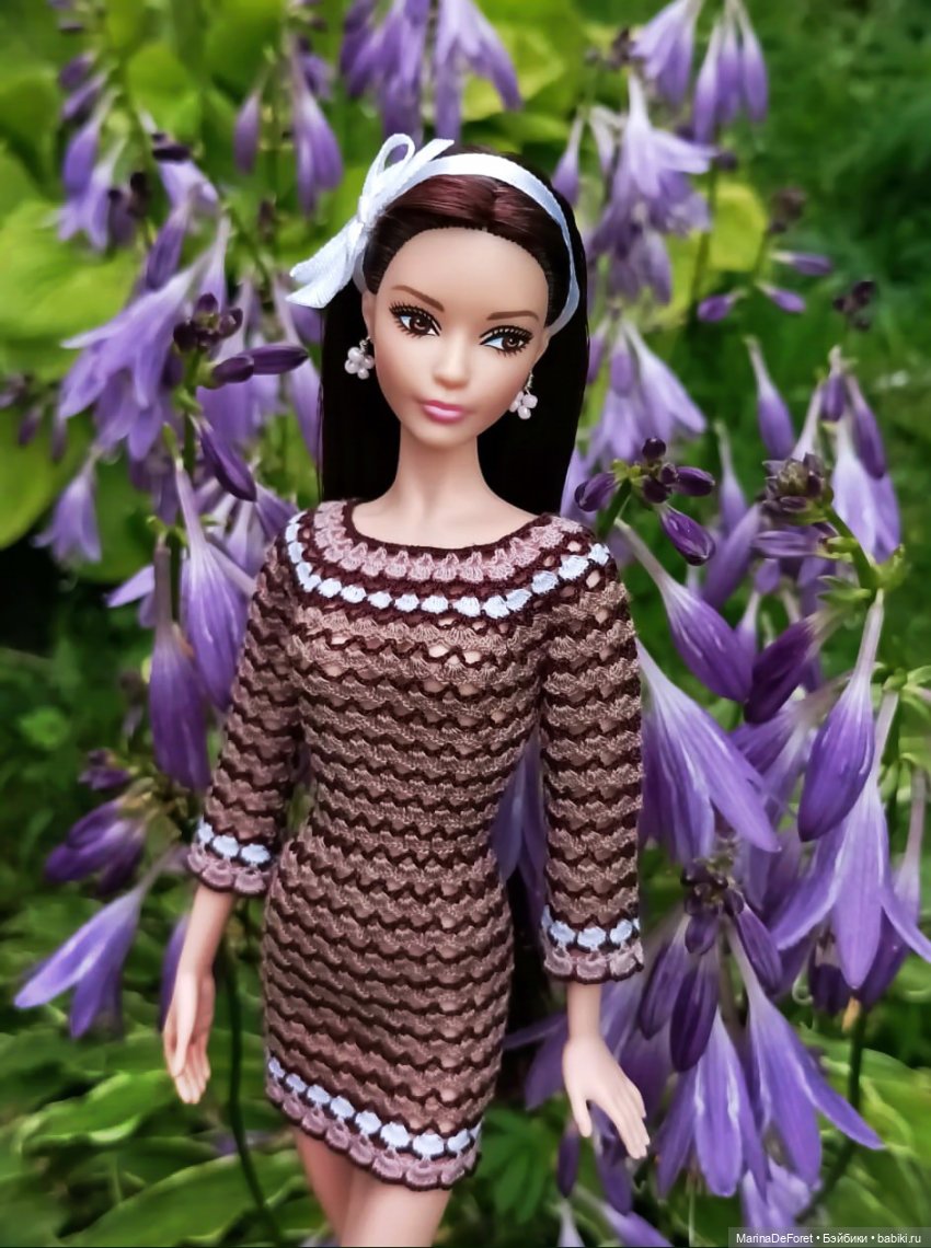 Вязаная одежда для кукол - часть четвёртая - в одну нитку