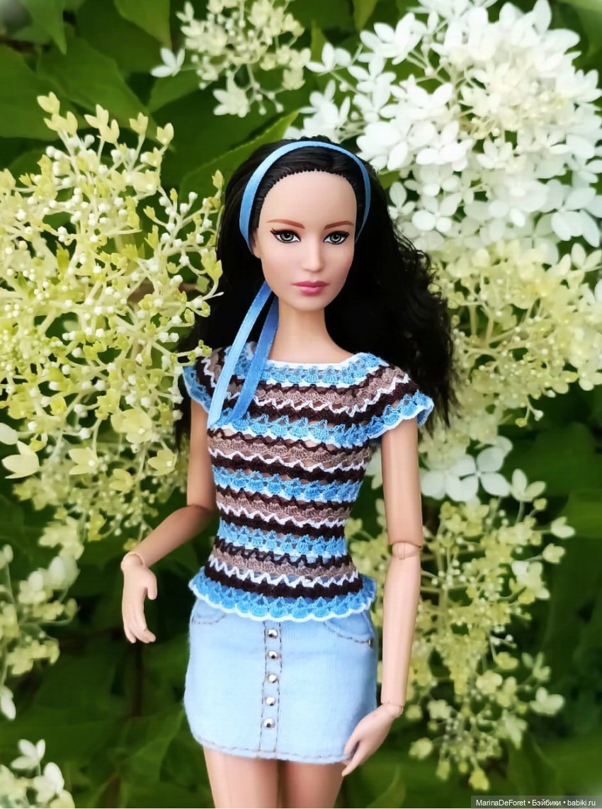 Вязаная одежда для кукол - часть четвёртая - в одну нитку