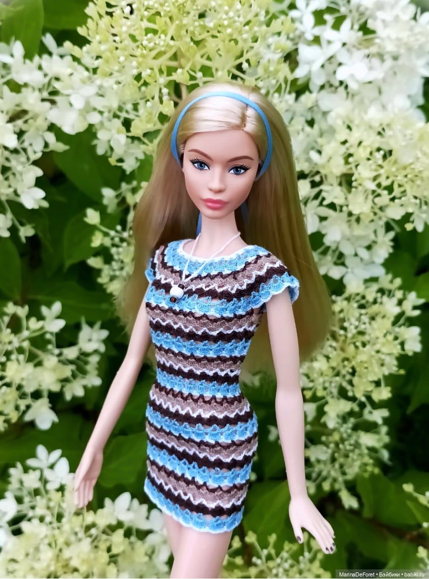 Вязаная одежда для кукол - часть четвёртая - в одну нитку