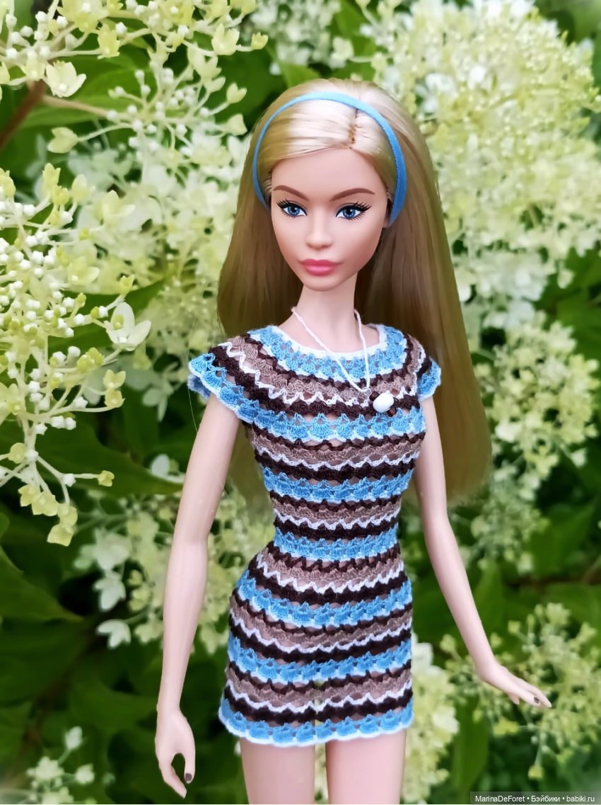 Вязаная одежда для кукол - часть четвёртая - в одну нитку