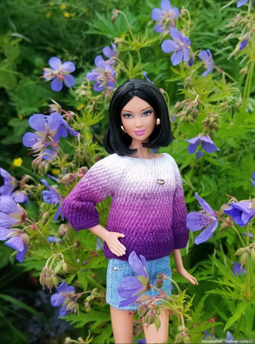 Вязаная одежда для кукол - часть пятая