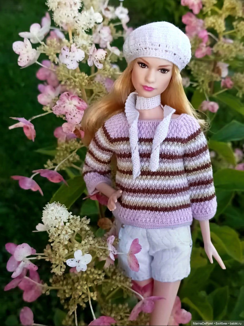 Вязаная одежда для кукол - часть пятая