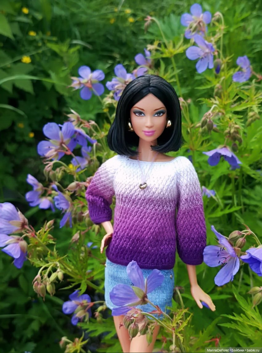 Вязаная одежда для кукол - часть пятая