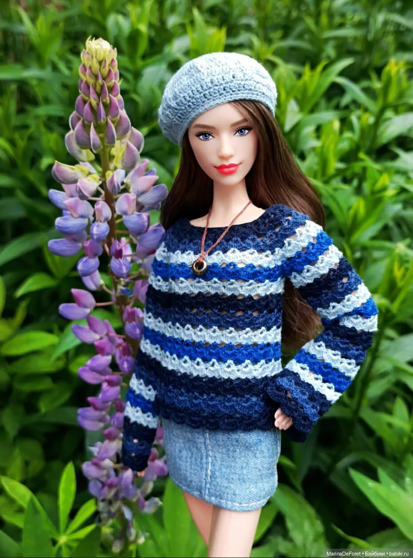 Вязаная одежда для кукол - часть пятая