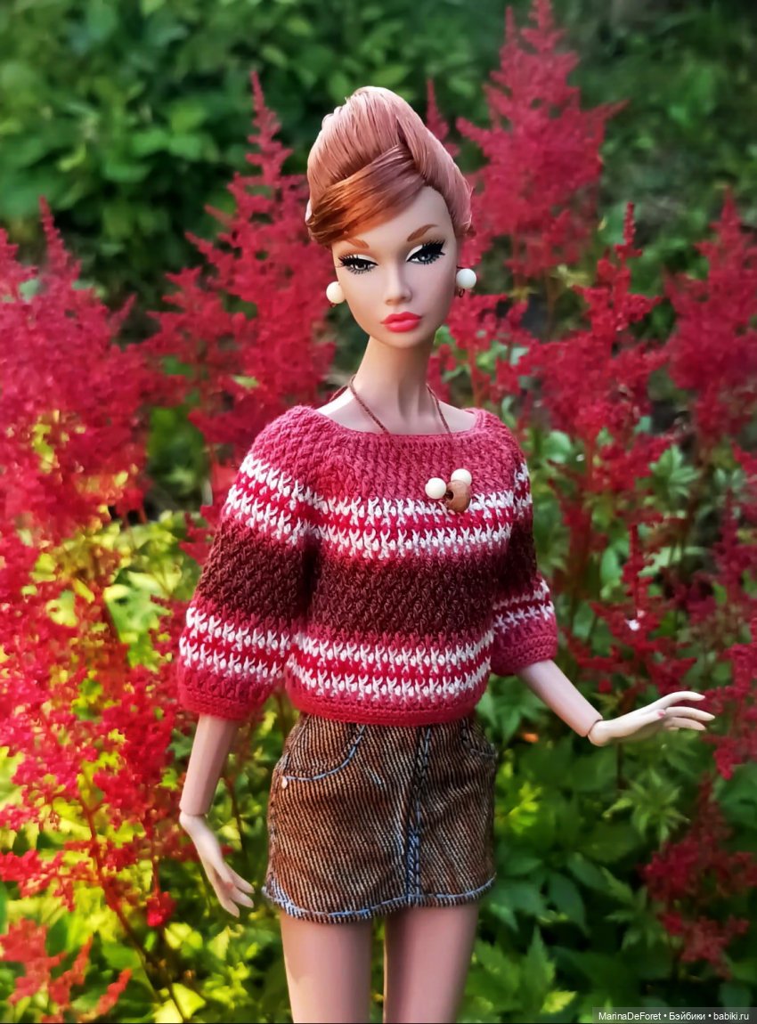 Вязаная одежда для кукол - часть пятая