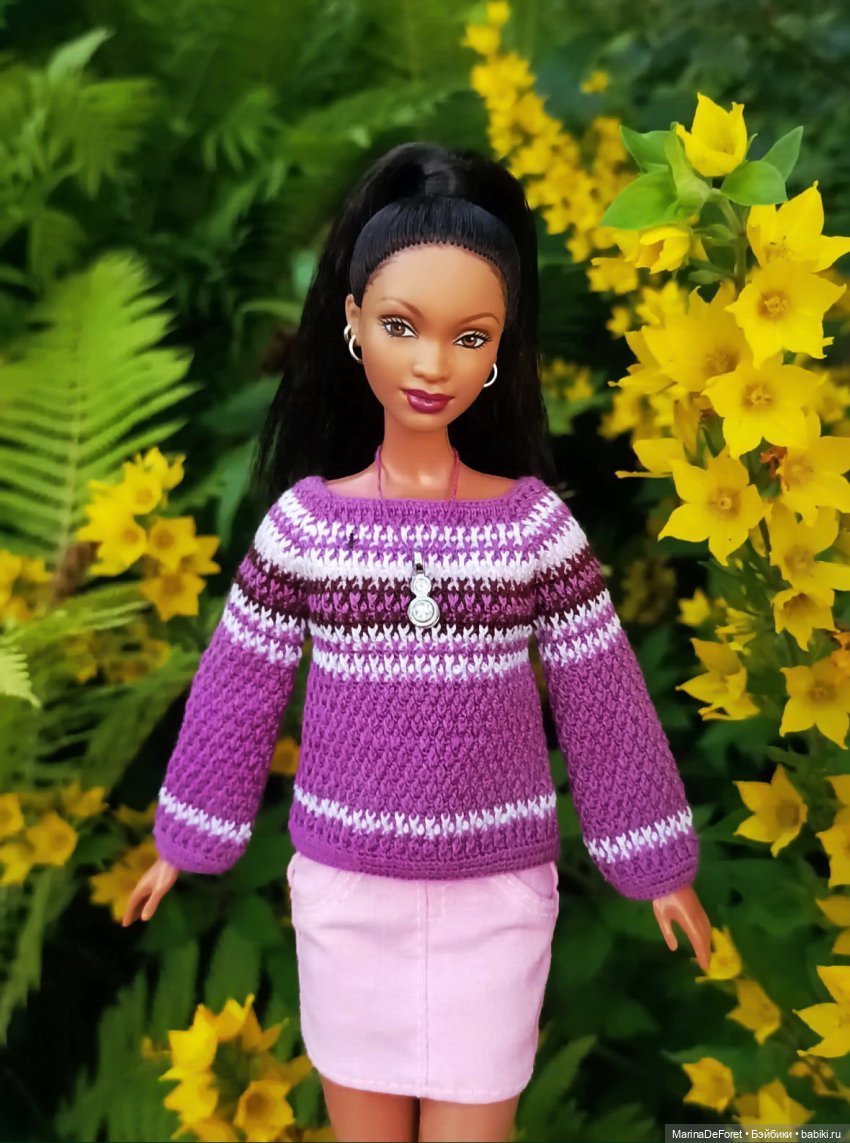 Вязаная одежда для кукол - часть пятая