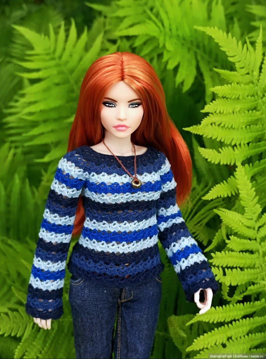 Вязаная одежда для кукол - часть пятая