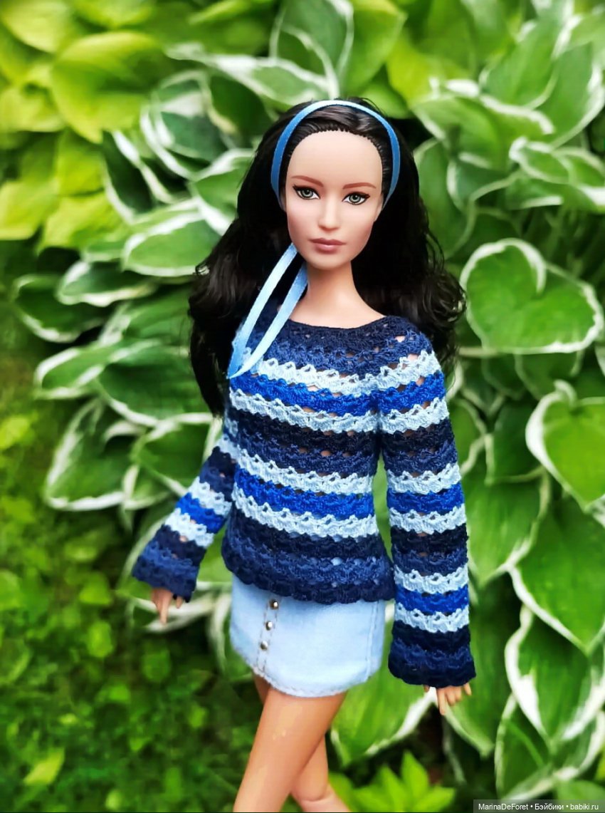 Вязаная одежда для кукол - часть пятая