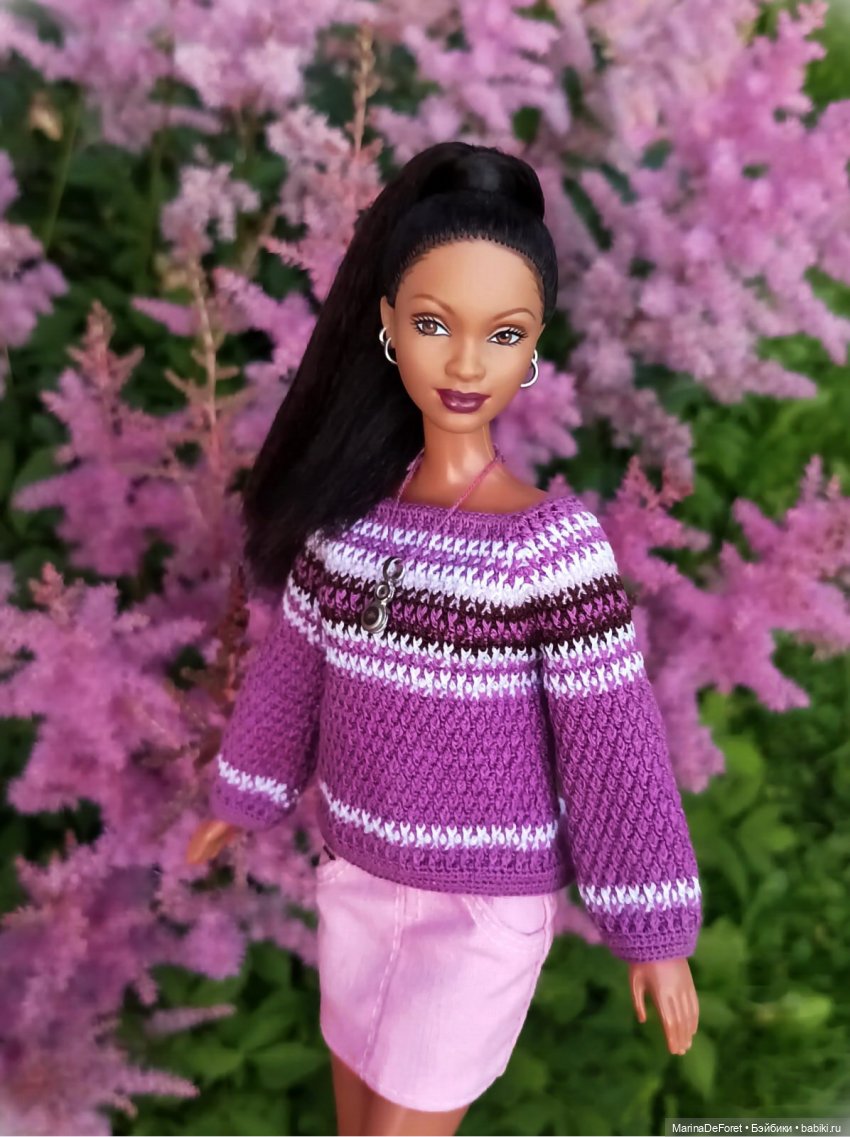 Вязаная одежда для кукол - часть пятая