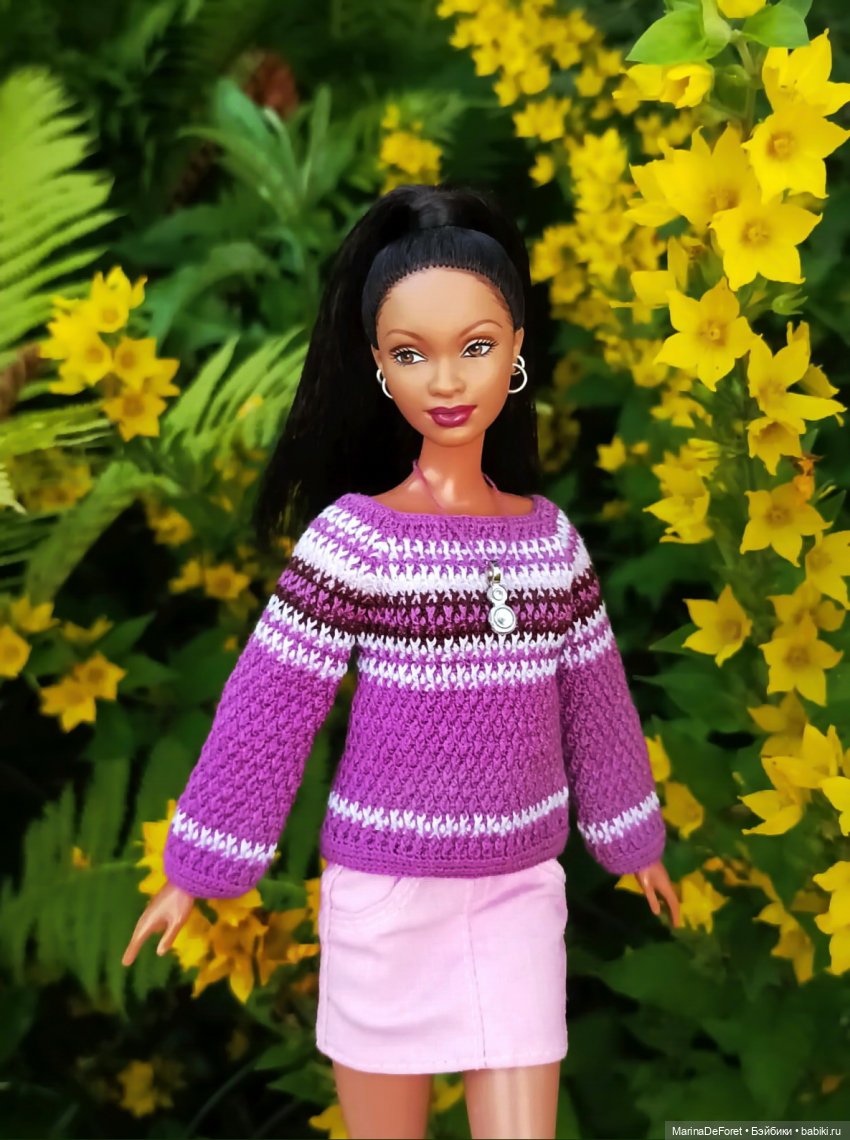 Вязаная одежда для кукол - часть пятая