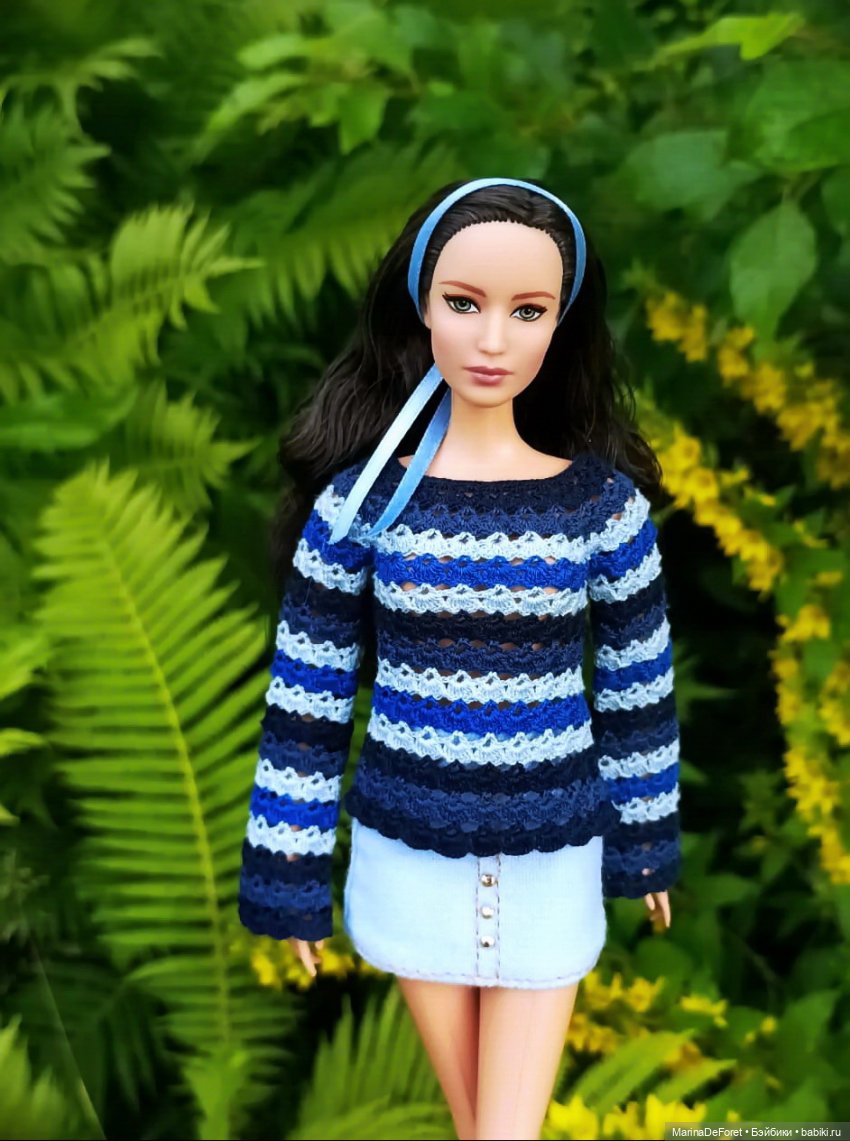 Вязаная одежда для кукол - часть пятая