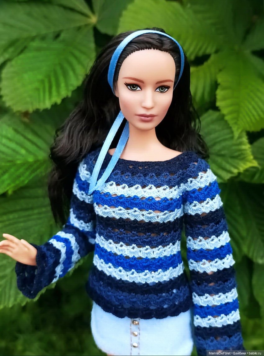 Вязаная одежда для кукол - часть пятая