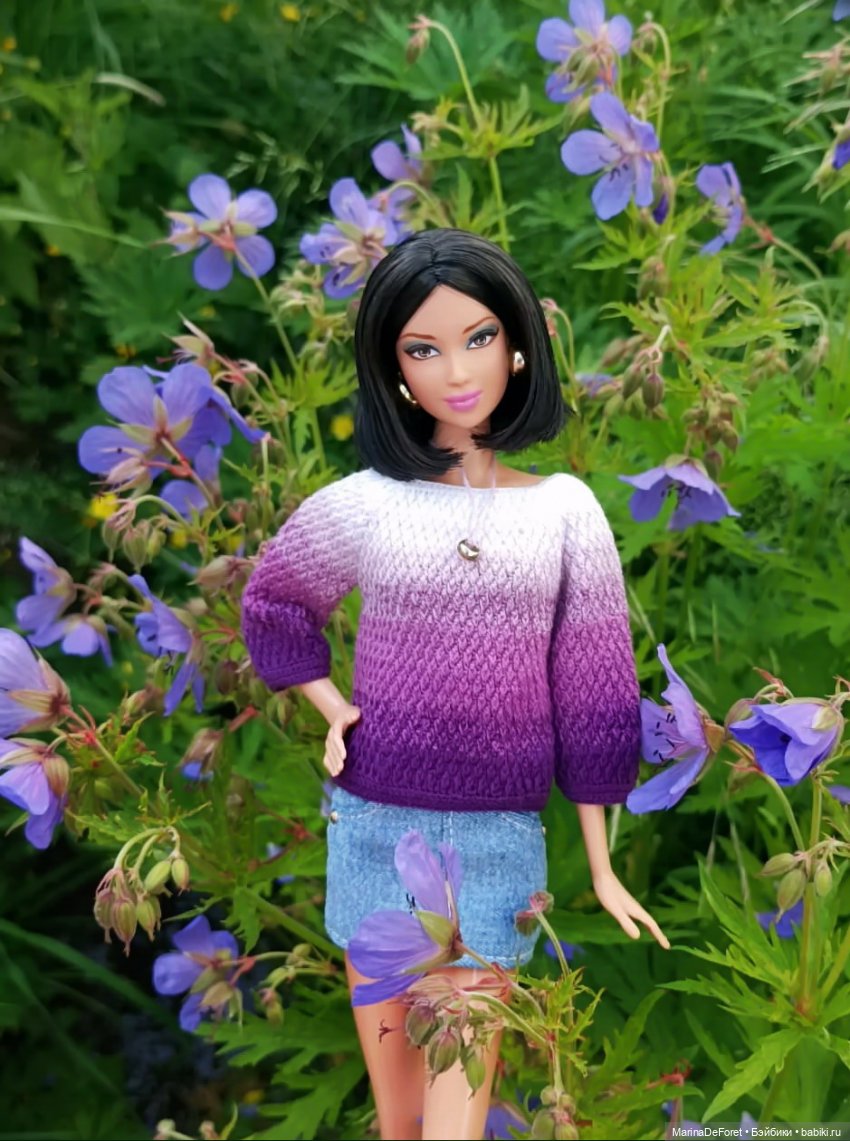 Вязаная одежда для кукол - часть пятая
