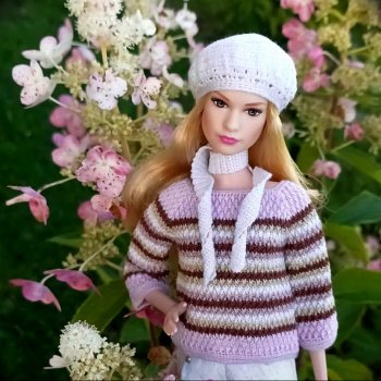 Вязаная одежда для кукол - часть пятая