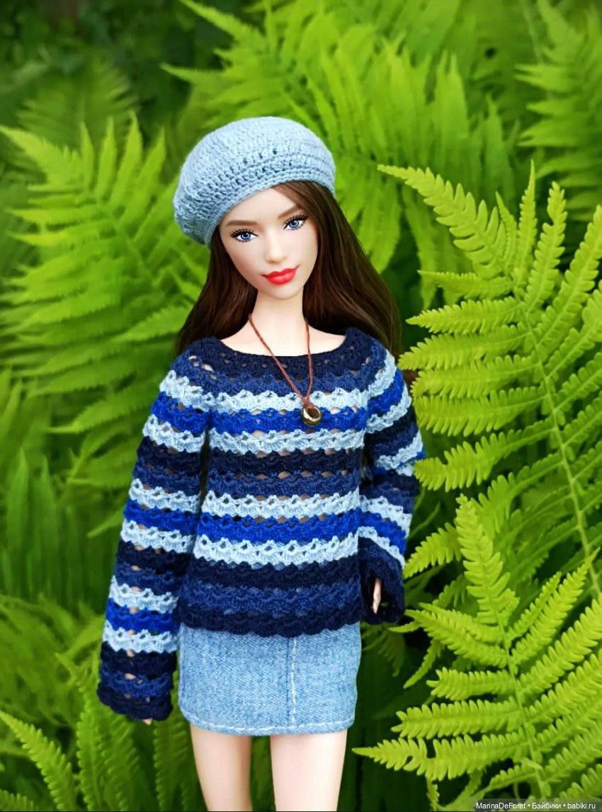 Вязаная одежда для кукол - часть пятая