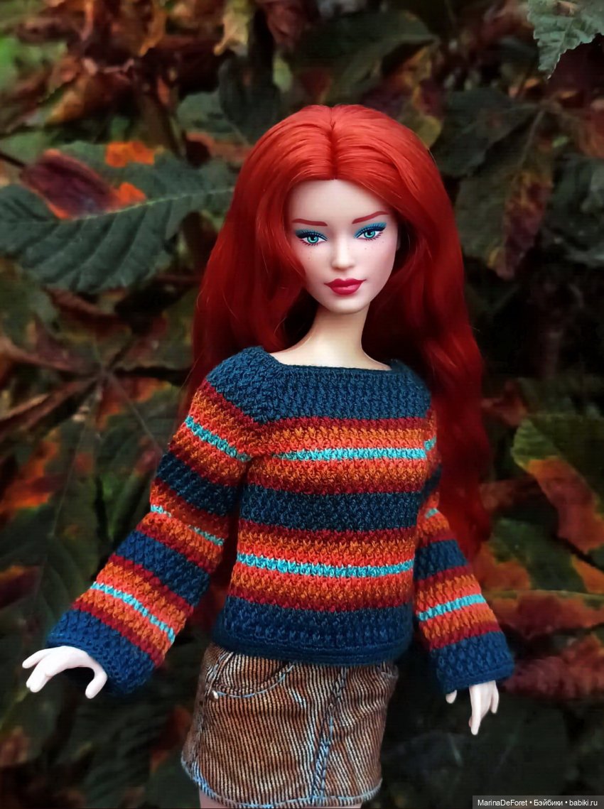 Вязаная одежда для кукол - часть седьмая - осень