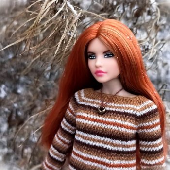 Вязаная одежда для кукол - часть шестнадцатая - из одного набора