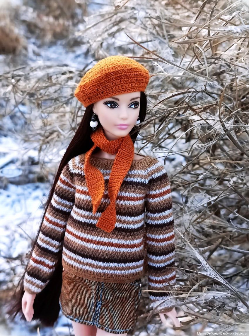 Вязаная одежда для кукол - часть семнадцатая - декабрь в горчичных оттенках (фото 3)