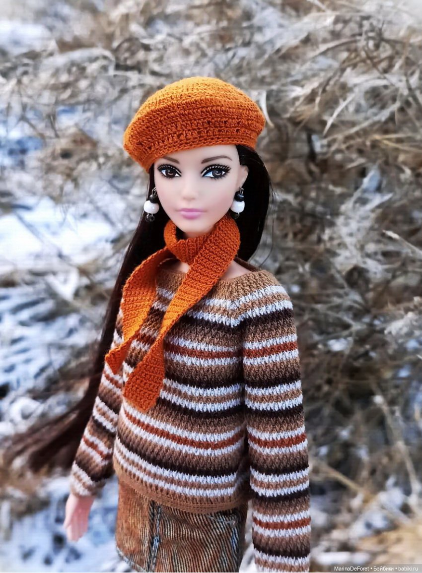 Вязаная одежда для кукол - часть семнадцатая - декабрь в горчичных оттенках (фото 2)